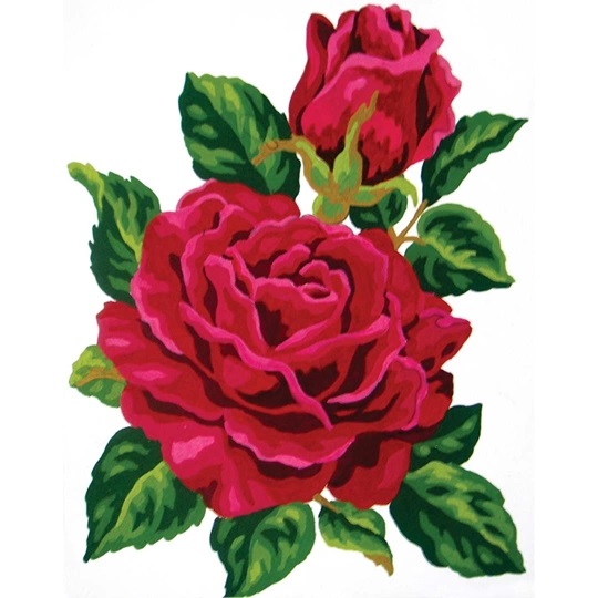 Image 1 of Grafitec Scarlet Rose Tapestry Canvas