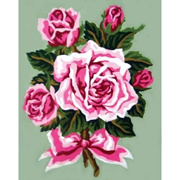 Grafitec Roses Tied with a Bow Tapestry Canvas