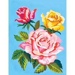 Grafitec Roses on Blue Tapestry Canvas