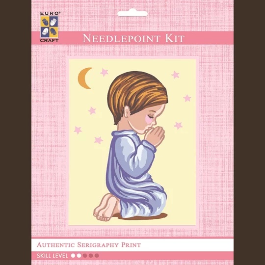 Image 1 of Grafitec Angel Boy Profile Moon and Stars Tapestry Kit