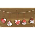 Image of Permin Hearts and Snowman Ornaments Christmas Cross Stitch Kit