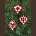 Image of Permin Hardanger Ornaments 3 Embroidery Kit