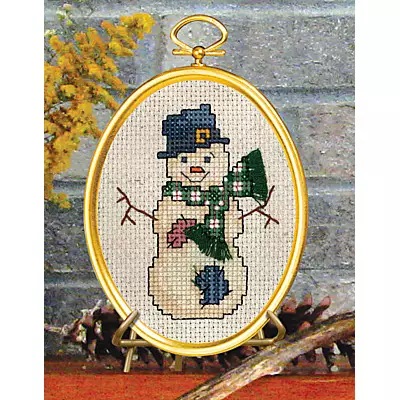Image 1 of Janlynn Top Hat Snowman Christmas Cross Stitch Kit