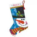Image of Dimensions Patterned Snowman Stocking Tapestry Kit