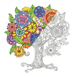 Janlynn Zen Color - Tree Coloring Canvas Kit Craft Kit