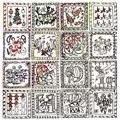 Image of Design Works Crafts Zenbroidery Printed Fabric - 12 Days of Christmas Embroidery