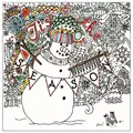 Image of Design Works Crafts Zenbroidery Printed Fabric - Tis the Season Embroidery