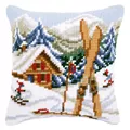 Image of Vervaco Snow Fun Cushion Christmas Cross Stitch Kit