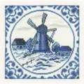 Image of Lanarte Delft Windmill Cross Stitch Kit
