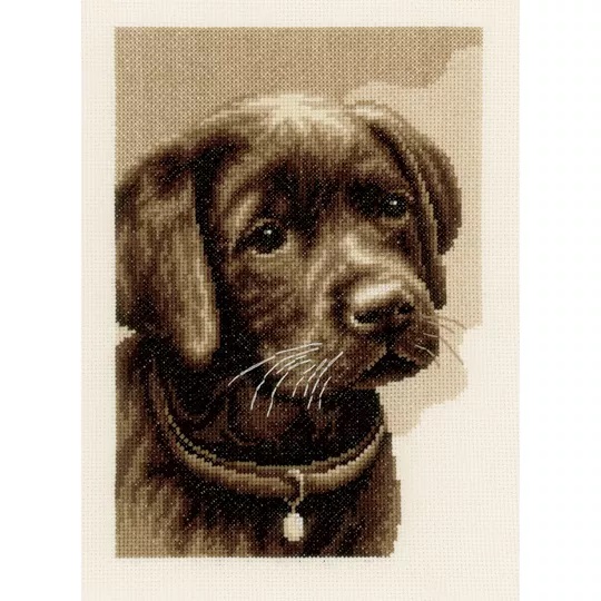 Image 1 of Vervaco Labrador Puppy Cross Stitch Kit