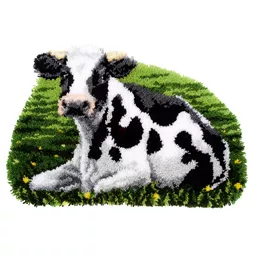 Vervaco Resting Cow Rug Latch Hook Rug Kit