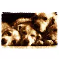 Image of Vervaco Sleeping Dogs Rug Latch Hook Rug Kit