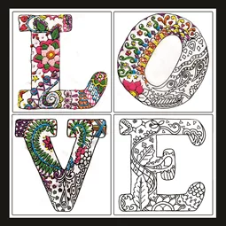 Design Works Crafts Zenbroidery - Love Embroidery Fabric
