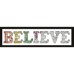 Design Works Crafts Zenbroidery - Believe Embroidery Fabric
