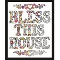 Image of Design Works Crafts Zenbroidery - Bless This House Embroidery Fabric