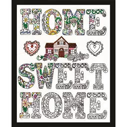 Design Works Crafts Zenbroidery - Home Sweet Home Embroidery Fabric