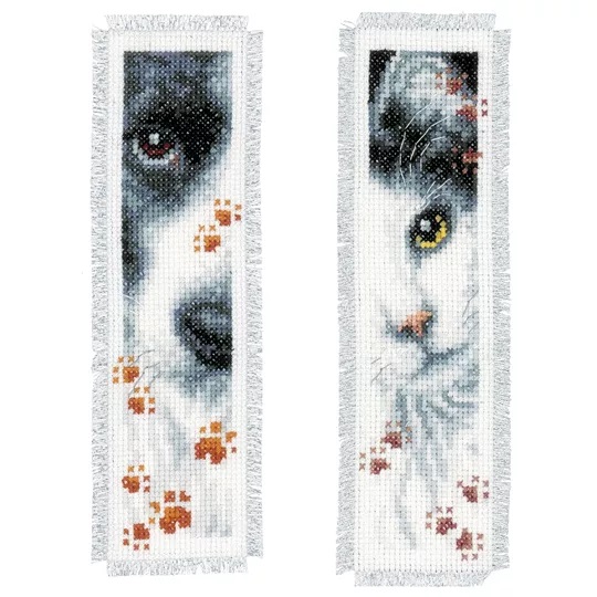 Image 1 of Vervaco Dog and Cat Bookmarks Cross Stitch Kit