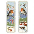 Image of Vervaco Robins Bookmarks Christmas Cross Stitch Kit