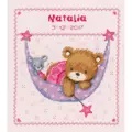Image of Vervaco Bear in Hammock - Pink Cross Stitch Kit