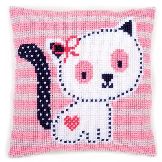 Image 1 of Vervaco Kitten Cushion Cross Stitch