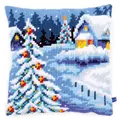 Image of Vervaco Winter Scenery Cushion Christmas Cross Stitch Kit