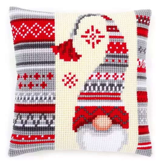 Image 1 of Vervaco Scandi Elf Cushion Christmas Cross Stitch Kit