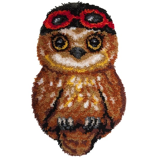 Image 1 of Needleart World Ari the Owl Latch Hook Rug Kit