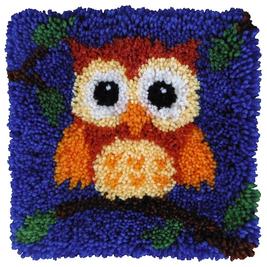 Image 1 of Needleart World Baby Owl Latch Hook Rug Kit