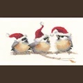 Image of Heritage Festive Chicks - Aida Christmas Cross Stitch Kit