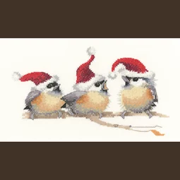 Heritage Festive Chicks - Evenweave Christmas Cross Stitch Kit