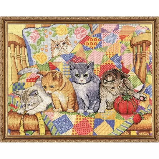 Image 1 of Design Works Crafts Rocking Chair Kittens Cross Stitch