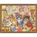 Image of Design Works Crafts Rocking Chair Kittens Cross Stitch