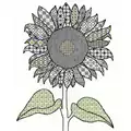 Image of Bothy Threads Blackwork Sunflower Cross Stitch Kit