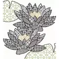 Image of Bothy Threads Blackwork Water Lily Cross Stitch Kit