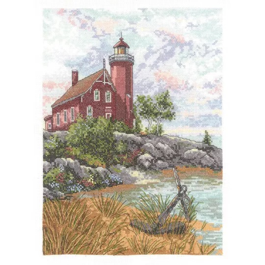 Image 1 of Janlynn Eagle Harbour Light Cross Stitch Kit