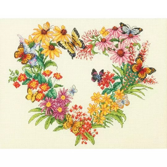 Image 1 of Dimensions Wildflower Wreath Cross Stitch Kit