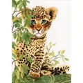 Image of Lanarte Little Panther Cross Stitch Kit