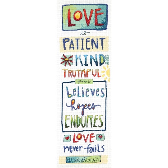 Image 1 of Dimensions Love Is Cross Stitch Kit