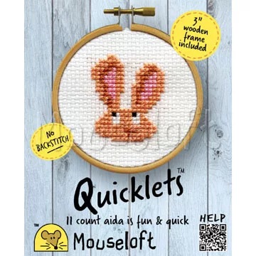 Image 1 of Mouseloft Quicklets - Bunny Cross Stitch Kit