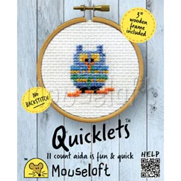 Mouseloft Quicklets - Blue Owl Cross Stitch Kit