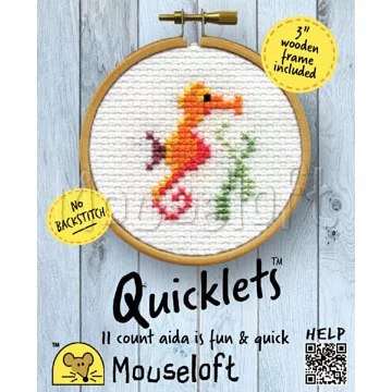 Image 1 of Mouseloft Quicklets - Seahorse Cross Stitch Kit