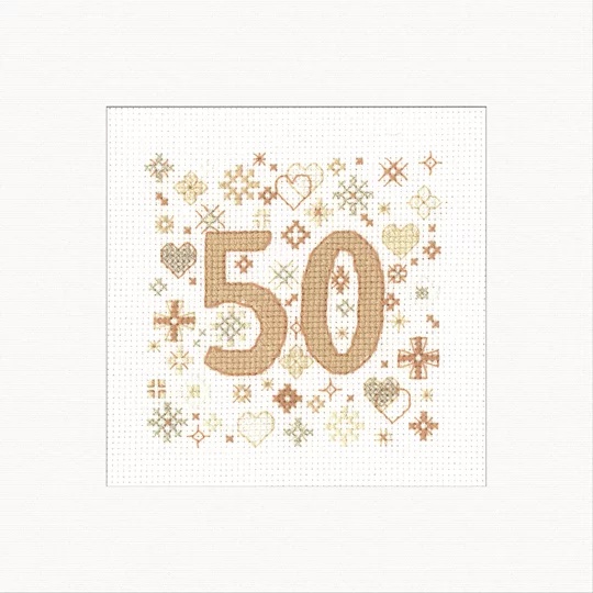 Image 1 of Heritage Occasions Card - 50 Wedding Sampler Cross Stitch Kit