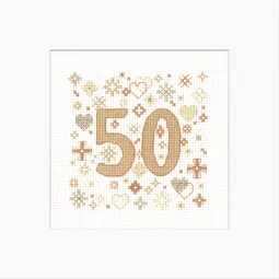 Heritage Occasions Card - 50 Wedding Sampler Cross Stitch Kit