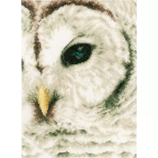 Image 1 of Lanarte Snowy Owl Cross Stitch Kit