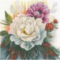 Image of Lanarte White Rose Cross Stitch Kit
