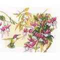 Image of Lanarte Hummingbird and Flowers Cross Stitch Kit