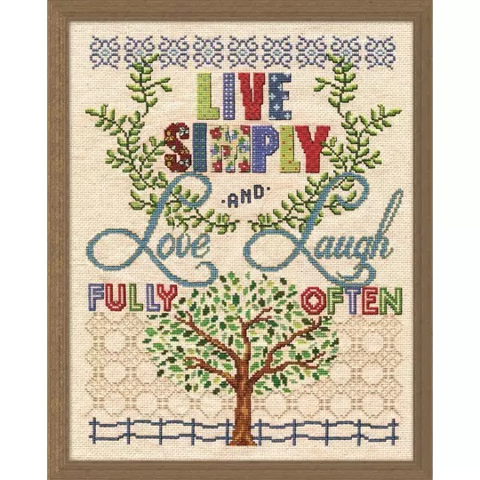 Image 1 of Design Works Crafts Live Simply Cross Stitch Kit