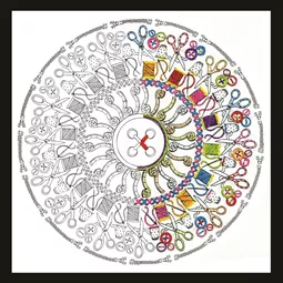 Design Works Crafts Zenbroidery - Sewing Mandala Embroidery Fabric
