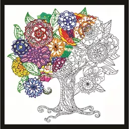 Design Works Crafts Zenbroidery - Tree Embroidery Fabric