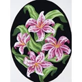 Image of Grafitec Pink Lillies Tapestry Canvas